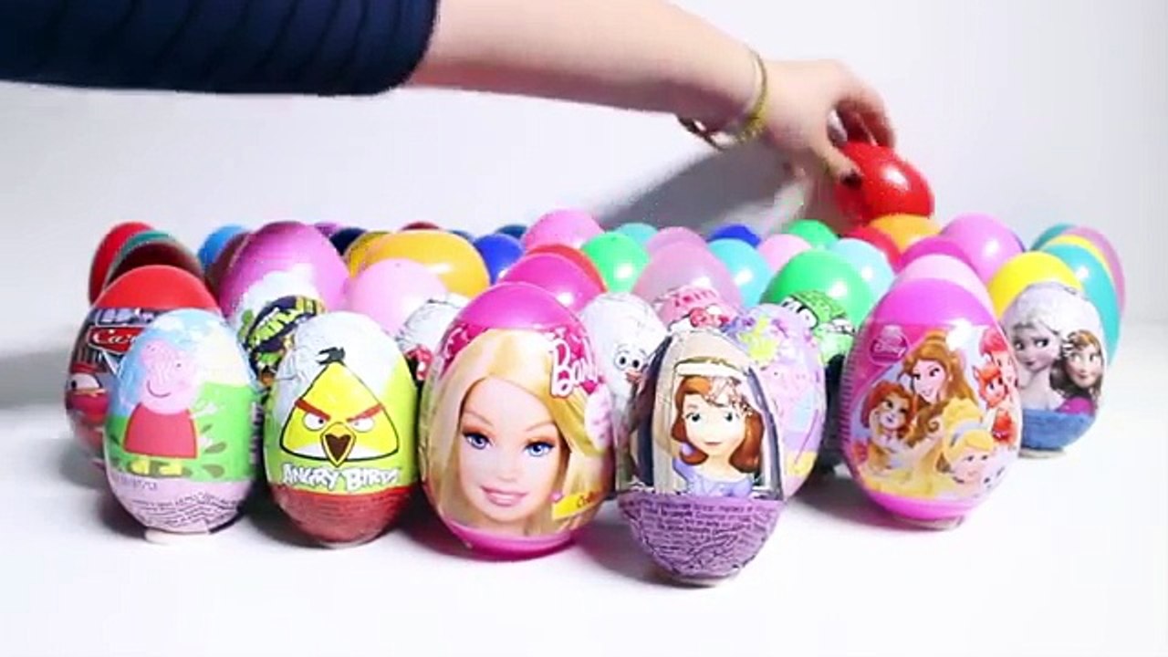 Surprise Eggs Frozen Barbie Peppa Pig Sofia Cars 2 Angry Birds Mickey Minnie Huevos Sorpresa