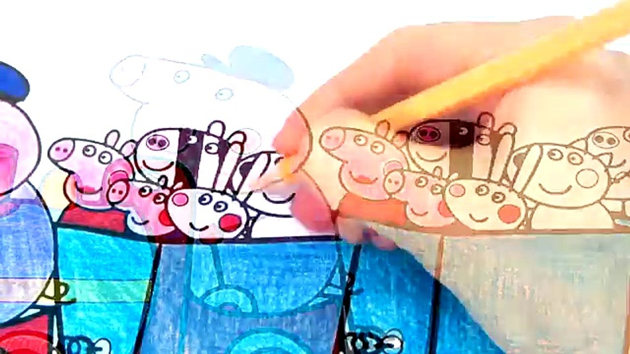 Peppa Pig and Her Friends in Train Coloring Book Pages Kids Fun Art Coloring Video For Kids