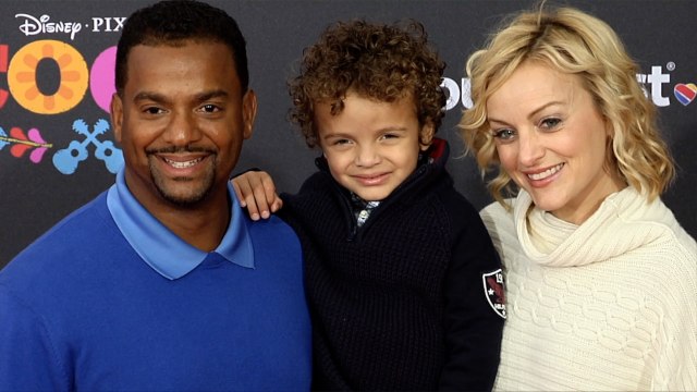 Alfonso Ribeiro with his Family Coco US Premiere Orange Carpet