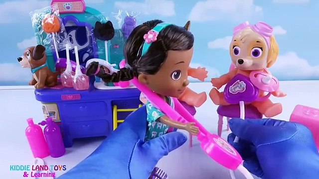 Nickelodeons Paw Patrol & PJ Mask Baby Dolls Feeding Potty Training Vomiting Doc McStuffins Clinic