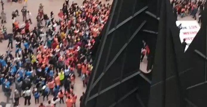 Hundreds of Protesters Seek Immigration Legislation at US Senate Office Building