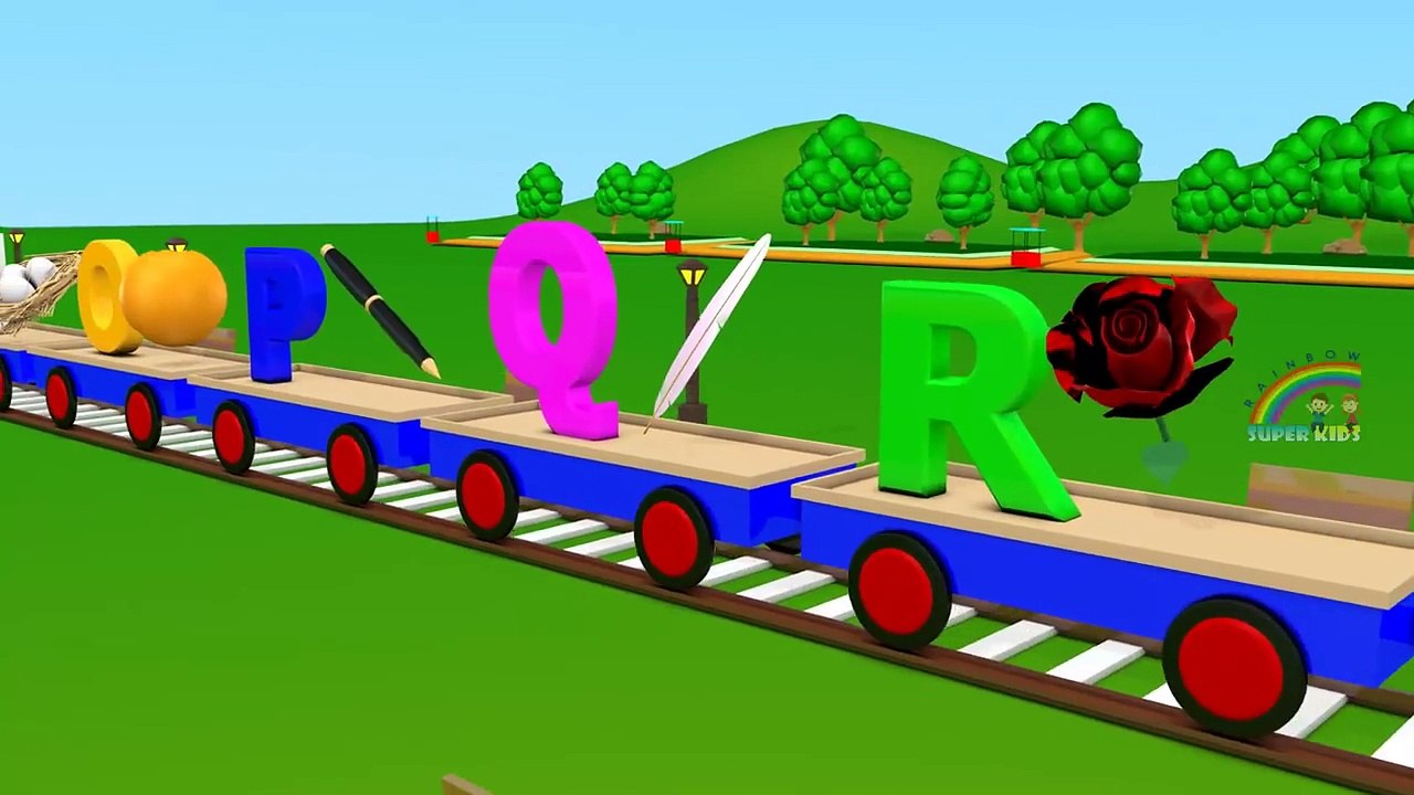 An Alphabet Train, Learning alphabets for kids, abc train youtube