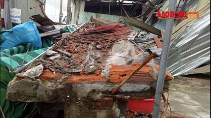 Clip người dân bức xúc khi đơn vị làm sập nhà dân chưa chịu bồi thường thiệt hại.