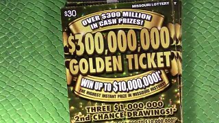 Full Pack of $30 $300,000,000 GOLDEN TICKET Missouri Lottery Scratchers
