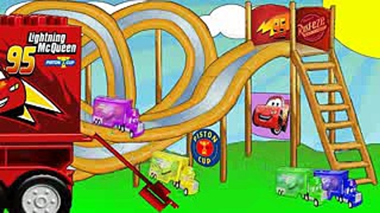 Lightning McQueen Pacman Mack Truck Learn Colors Disney Cars Kids #36