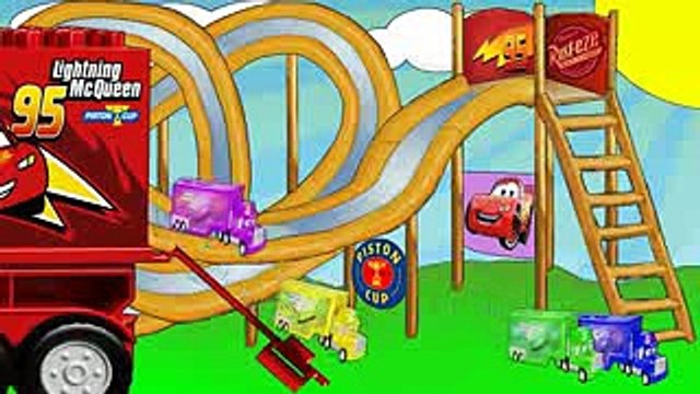 Lightning McQueen Pacman Mack Truck Learn Colors Disney Cars Kids #36
