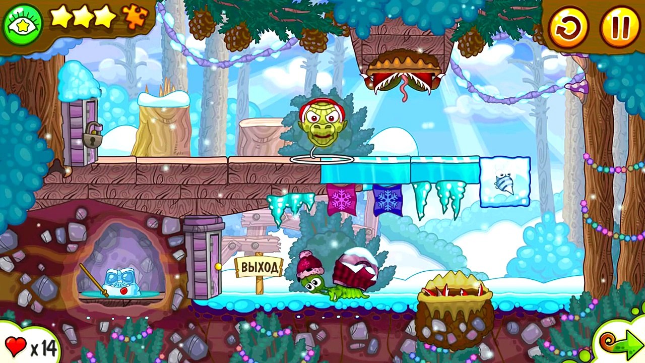 УЛИТКА БОБ #21 - Зимняя история. Часть 2. Мультик ИГРА для детей. Несносный боб 21 на Игрули TV.