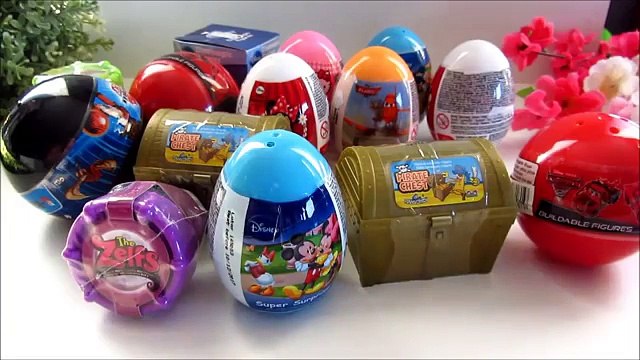 17 Surprise Eggs ★ Disney Mickey Mouse Planes Zelfs Hello Kitty Pirates Minnie Mouse Cars Bakugan