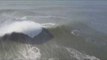 Drone Footage Captures View of Gigantic Waves in Nazare