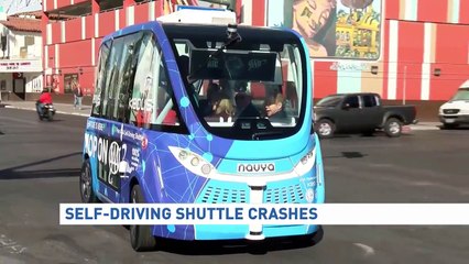 World's first self-driving shuttle crashes on first day of use