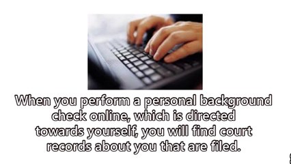 Performing a Personal Background Check Online