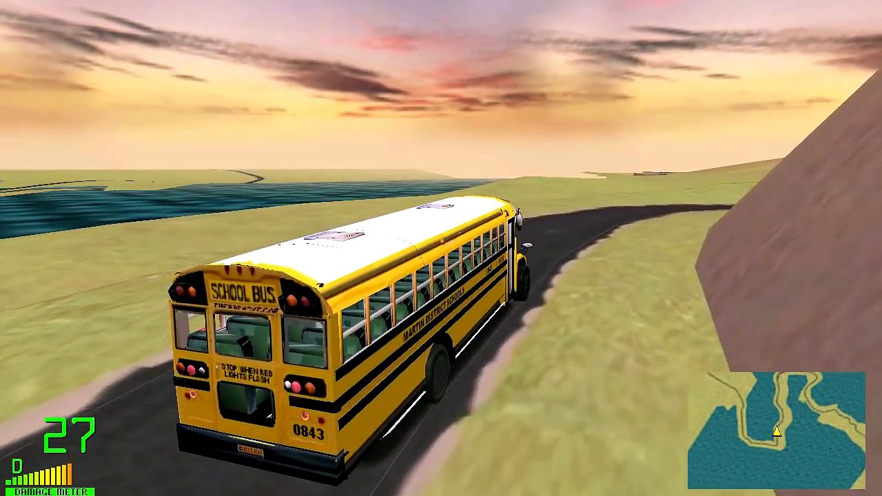 mm2 tour (919) Blue Bird vision School bus in anarchy road city 校車