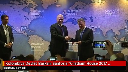 Kolombiya Devlet Başkanı Santos'a "Chatham House 2017 Ödülü"