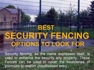 Best Security Fencing Options To Look For