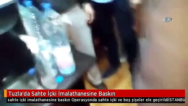 Tuzla'da Sahte İçki İmalathanesine Baskın