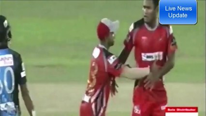 মাঠে মাশরাফিকে তেড়ে মারতে গেলেন শুভাশিস রায় | Mashrafe and Subashis Roy  in BPL