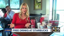 Holiday drinks on sale at Starbucks through Monday!