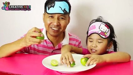 BÉ BÚN BỊT MẮT ĐOÁN ĐỒ ĂN BÍ MẬT TRONG HỘP - Whats Inside The Box Feel Challenge