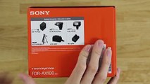 Sony FDR-AX100 4K Camcorder Unboxing, First Look, and more!