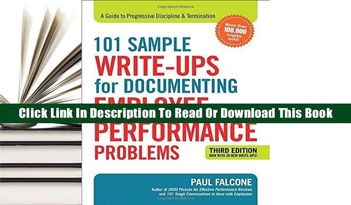 eBook [Read] 101 Sample Write-Ups for Documenting Employee Performance Problems: A Guide to