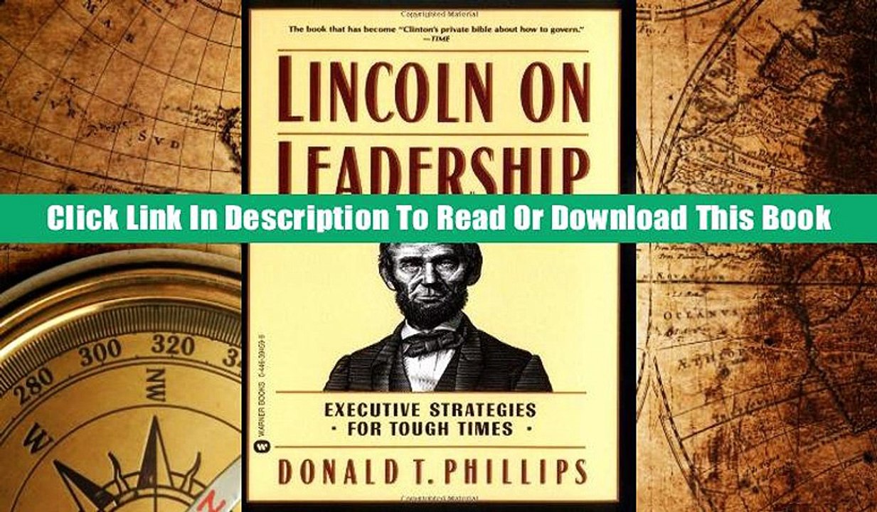 Book [Download] Lincoln on Leadership: Executive Strategies for Tough Times Full Download ePub
