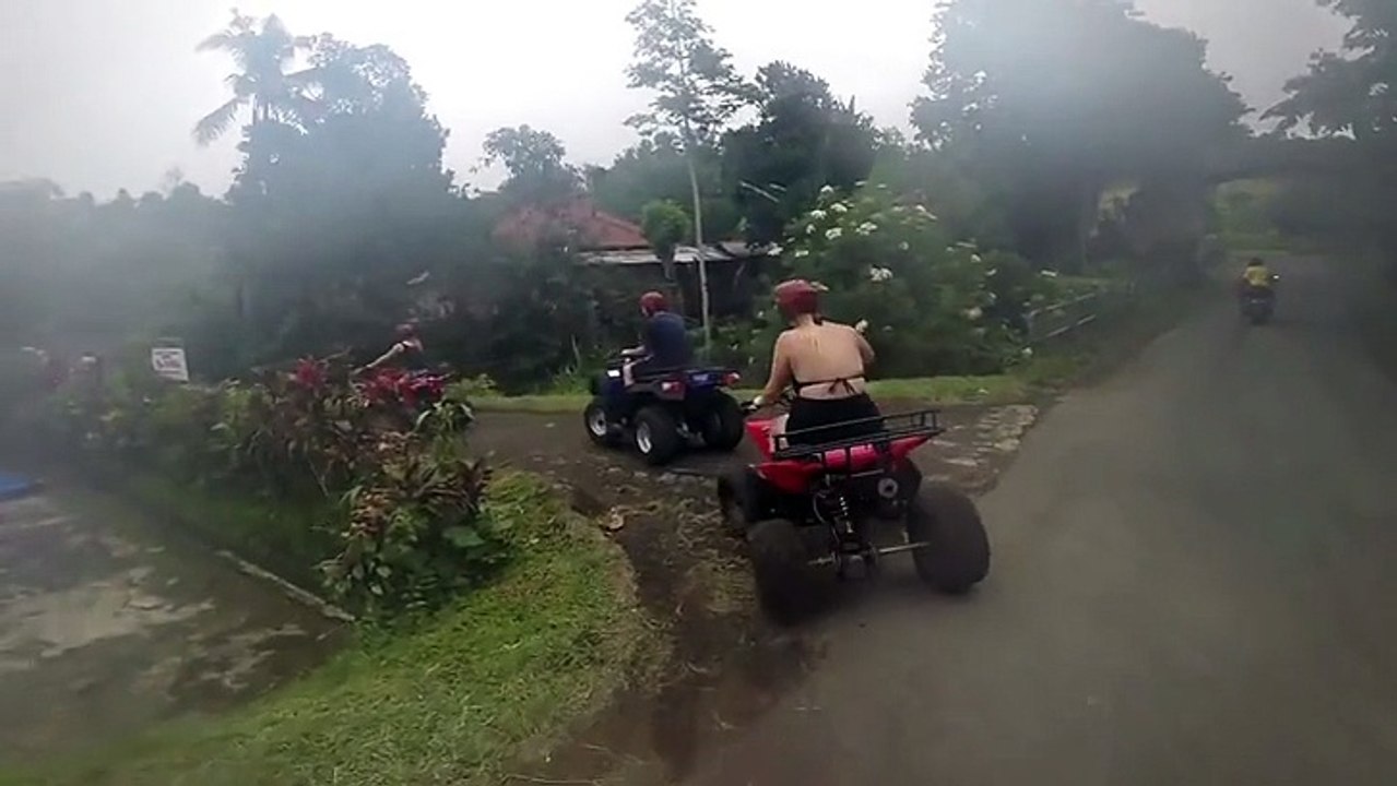 Girl On ATV Falls Into a Ditch