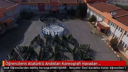 Öğrencilerin Atatürk'ü Andıkları Koreografi Havadan Görüntülendi