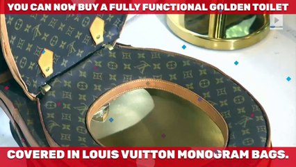 Golden Louis Vuitton toilet on sale for $100000