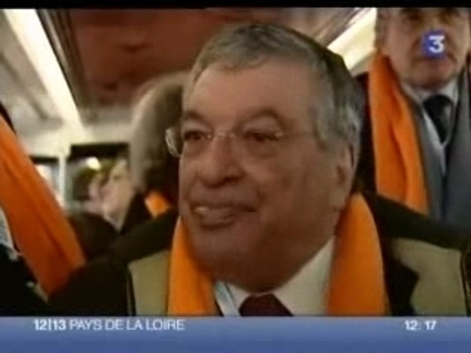 1er voyage du tramway avec les officiels