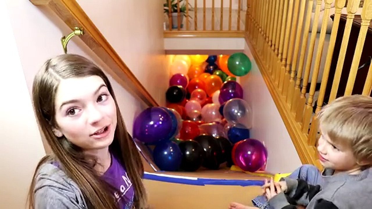 Terrifying Stair Slide Challenge / That YouTub3 Family