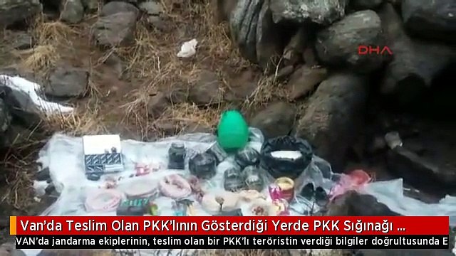 Van'da Teslim Olan PKK'lının Gösterdiği Yerde PKK Sığınağı Bulundu