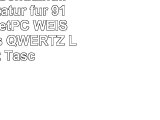 Universal Schutzhülle  USBTastatur für 910 Zoll TabletPC WEISS deutsches QWERTZ