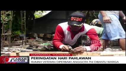 Peringatan Hari Pahlawan, Kodim 0730 Mengadakan Bedah Rumah Bagi Pejuang Veteran di Gunungkidul