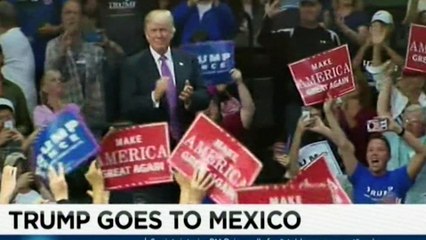 KANDIDATI REPUBLIKAN DONALD TRUMP I SURPRIZON TE GJITHE ME VIZITEN NE MEKSIKE TE CILEN E KA SULMUAR