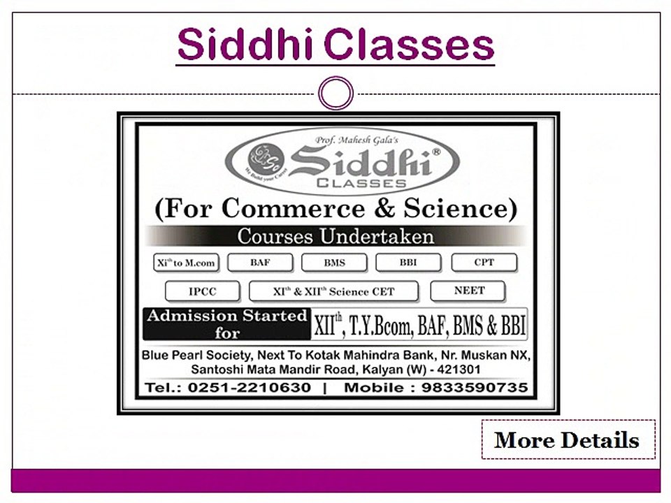science classes in kalyan