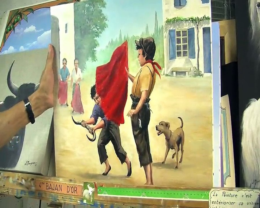 Jean Marignan, le Peintre Camarguais vend sa collection de "Biou d'Or" à Ouest Provence