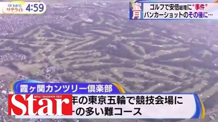Japon Başbakan Şinzo Abe golf çukuruna yuvarlandı