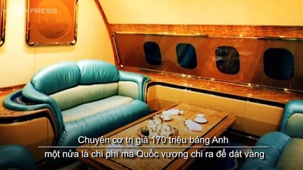 Cận cảnh 'Lâu đài bay' dát vàng của Quốc vương Brunei