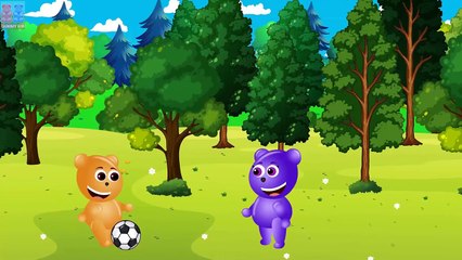 Gummy Mega Bear making Magic Ice cream Learning Colors Daddy Song Finger Family Gummibear fun