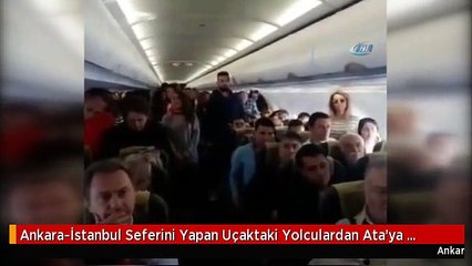 Download Video: Ankara-İstanbul Seferini Yapan Uçaktaki Yolculardan Ata'ya Saygı Duruşu