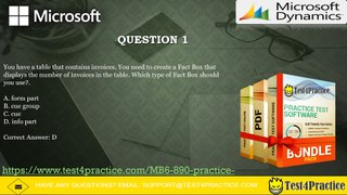 MB6-890 Dumps With Real Exam Question Answers - Test4practice