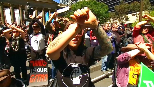 Protesters accuse Australia of abandoning refugees