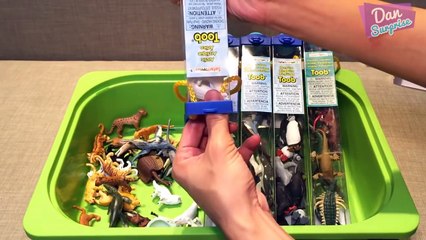 MY ANIMAL TOYS COLLECTION for kids - What Sharks, Dinosaurs, Animals Sea Monsters are in this box?