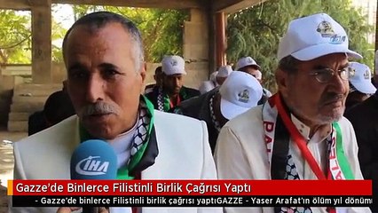 Gazze'de Binlerce Filistinli Birlik Çağrısı Yaptı