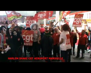 Le Harlem Shake des grévistes d'Air France et ICTS dans l'aéroport.