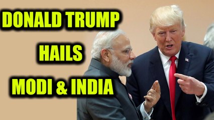 US President Donald Trump applauded PM Modi and India for astounding growth, Watch | Oneindia News