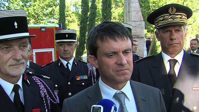La réaction de Manuel Valls hier lors de sa visite à l'ENSOSP d'Aix-en-Provence.