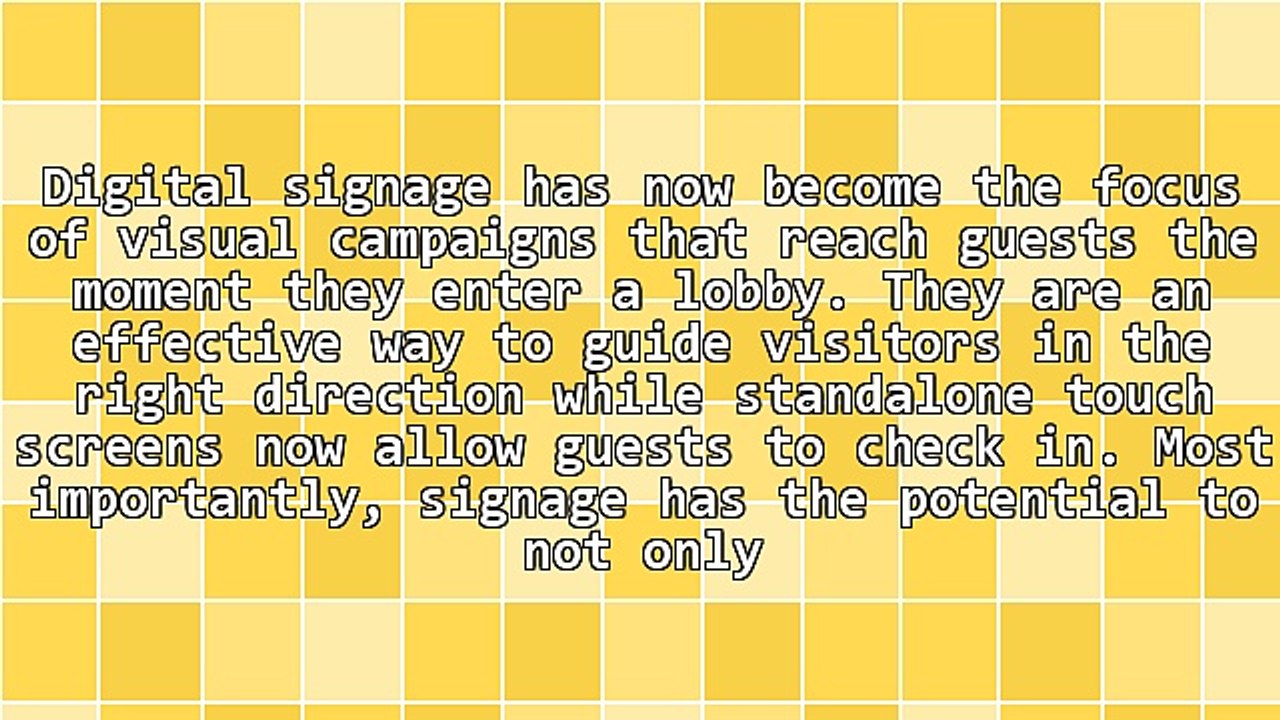 Digital Signage - A Sign of the Times in the Hospitality Industry