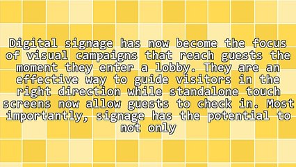 Digital Signage - A Sign of the Times in the Hospitality Industry