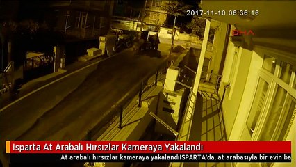 Isparta At Arabalı Hırsızlar Kameraya Yakalandı